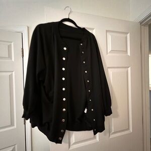 Black Button-Up Cardigan
